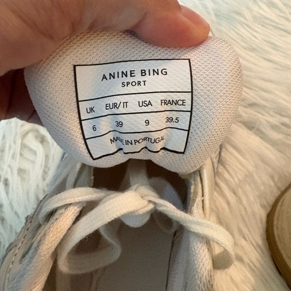 Anine Bing Sport Dina sneakers in white/beige /leather and mesh size 9 - Picture 7 of 12